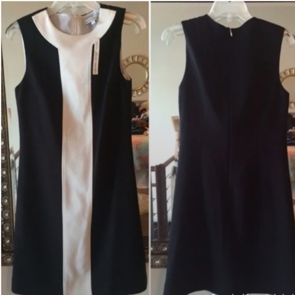💃 NWT Donna  Degnan Panel Dress- BLACK / WHITE💃 - Picture 1 of 14